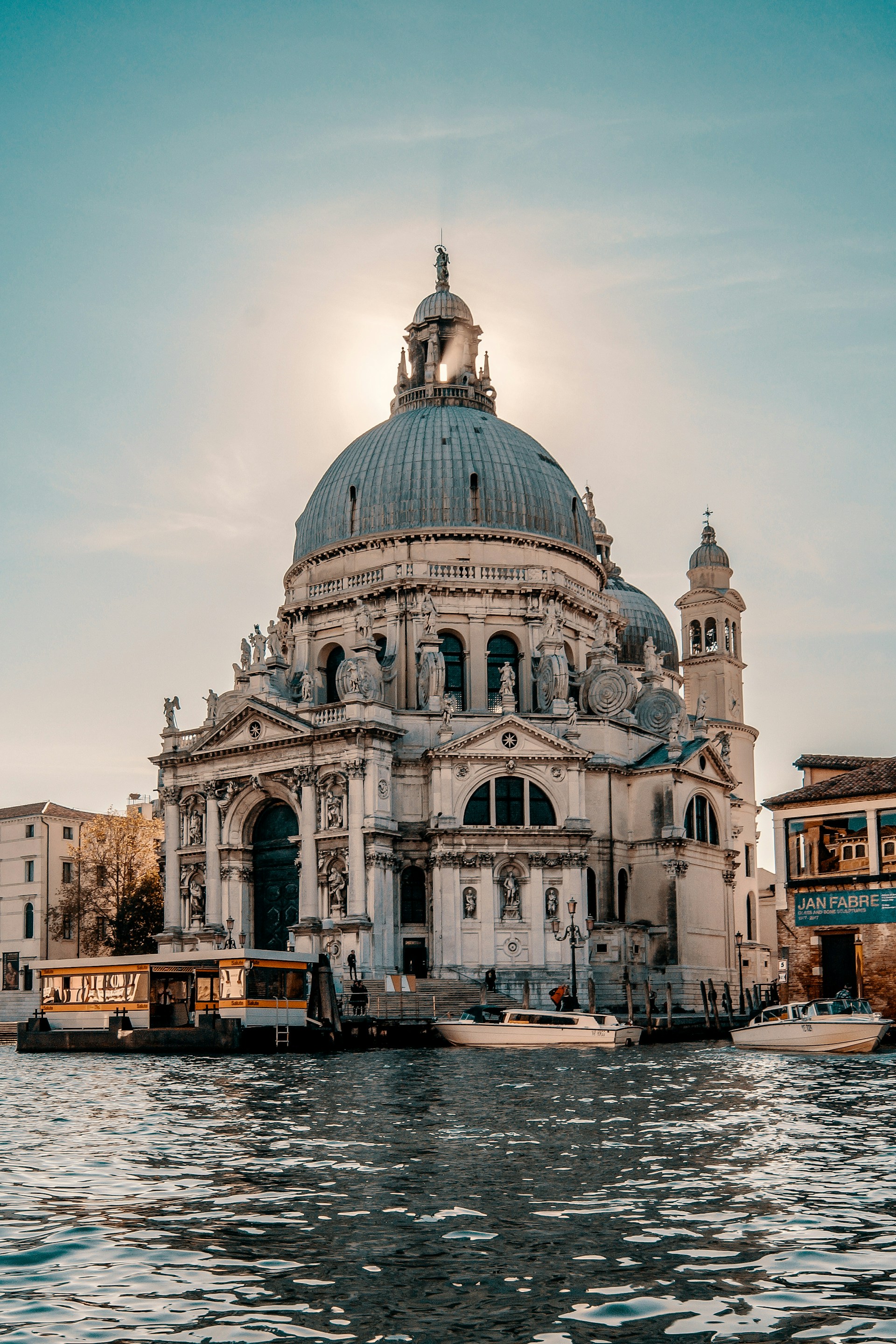 Santa Maria della Salute church along the Grand Canal in Venice, Italy